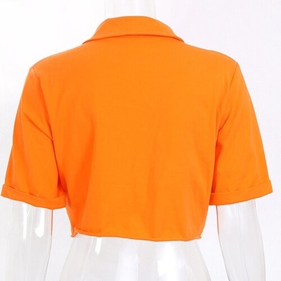 OEM European and American style  polyester v-neck women's new basic foundation looseT -shirt