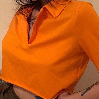 OEM European and American style  polyester v-neck women's new basic foundation looseT -shirt