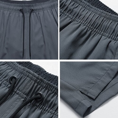 Sports summer straight-leg pants  Men's fitness waistline  loose beach pants for sports