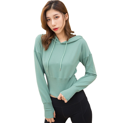 OEM Yoga Crop Top Workout Jacket Women Long Sleeve Sportswear Low MOQ